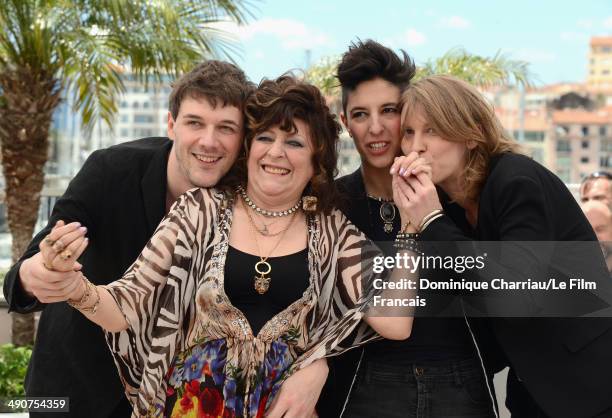 Co-director/actor Samuel Theis, actress Angelique Litzenburger, co-director Marie Amachoukeli and co-director Claire Burger attend the "Party Girl"...