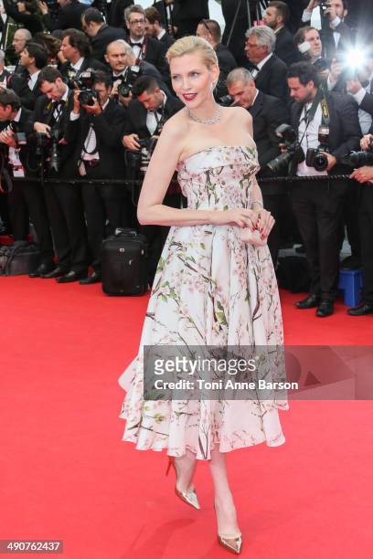 Nadja Auermann attends the opening ceremony and "Grace of Monaco" premiere at the 67th Annual Cannes Film Festival on May 14, 2014 in Cannes, France.