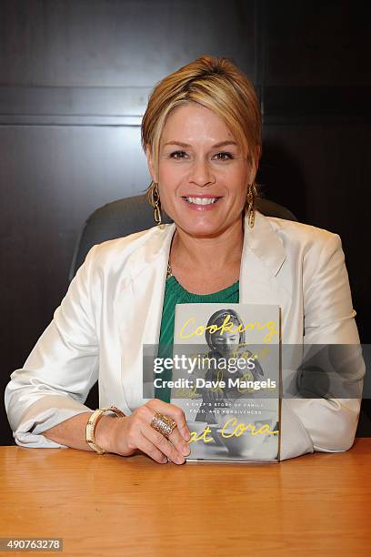 Chef Cat Cora signs and discusses her book "Cooking As Fast As I Can" at Barnes & Noble at The Grove on September 30, 2015 in Los Angeles, California.