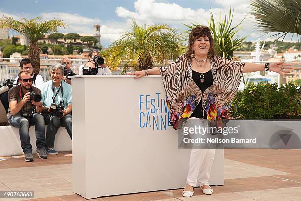 Actress Angelique Litzenburger attend the "Party Girl" photocall at the 67th Annual Cannes Film Festival on May 15, 2014 in Cannes, France.