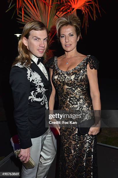 Christophe Guillarme and Natacha Amal attend the "Grace Of Monaco" After Party - The 67th Annual Cannes Film Festival at Studio 5 on May 14, 2014 in...