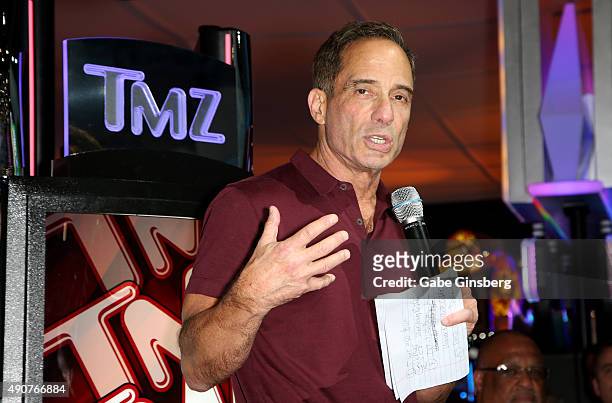 Executive Producer Harvey Levin unveils IGT's TMZ Video Slots at the Global Gaming Expo 2015 at the Sands Expo and Convention Center on September 30,...