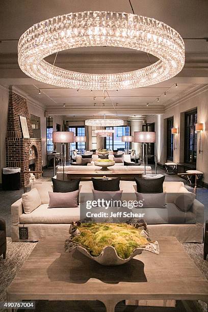 General view of atmosphere at Restoration Hardware Celebrates The Opening Of RH Chicago - The Gallery At The Three Arts Club at Restoration Hardware...