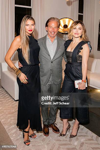 Bella Hunter, RH Chairman and Chief Executive Officer Gary Friedman, and Sophia Bush attend Restoration Hardware Celebrates The Opening Of RH Chicago...