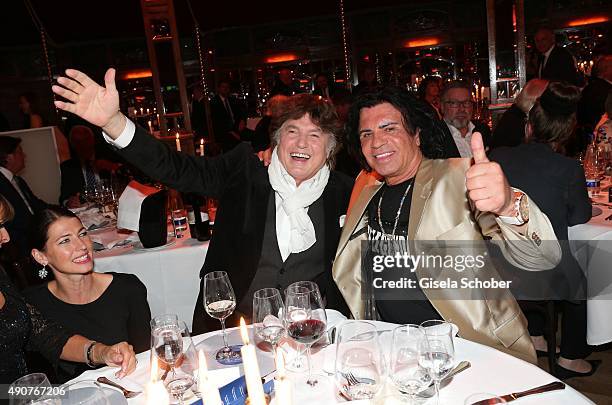 Chris Roberts and Costa Cordalis during Ralph Siegel's 70th birthday party at Schuhbeck's Teatro on September 30, 2015 in Munich, Germany.