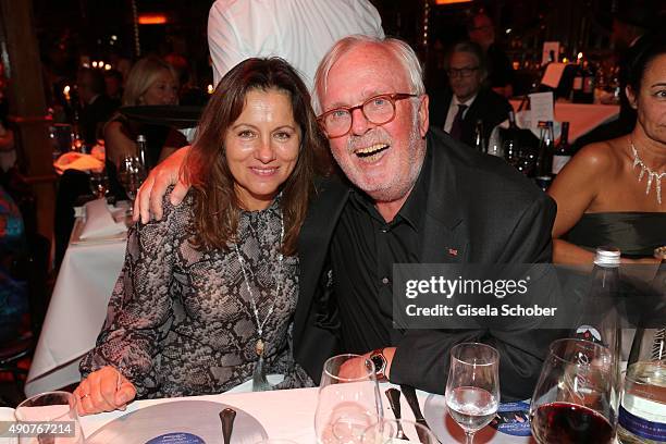 Ulrich Scheele and his wife Karen Scheele during Ralph Siegel's 70th birthday party at Schuhbeck's Teatro on September 30, 2015 in Munich, Germany.