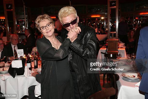 Peggy March and Heino during Ralph Siegel's 70th birthday party at Schuhbeck's Teatro on September 30, 2015 in Munich, Germany.