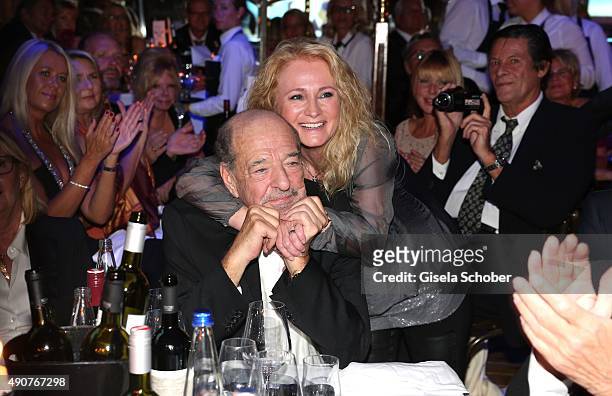 Ralph Siegel and Nicole Seibert during Ralph Siegel's 70th birthday party at Schuhbeck's Teatro on September 30, 2015 in Munich, Germany.