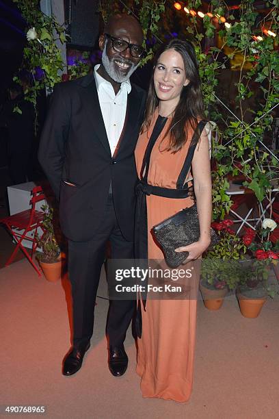 Eriq Ebouaney and Nathalie Marchak attend the "Grace Of Monaco" After Party - The 67th Annual Cannes Film Festival at Studio 5 on May 14, 2014 in...