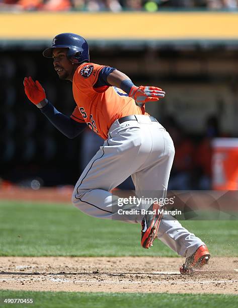 Hoes of the Houston Astros bats during the game against the Oakland Athletics at O.co Coliseum on Sunday, April 20, 2014 in Oakland, California.