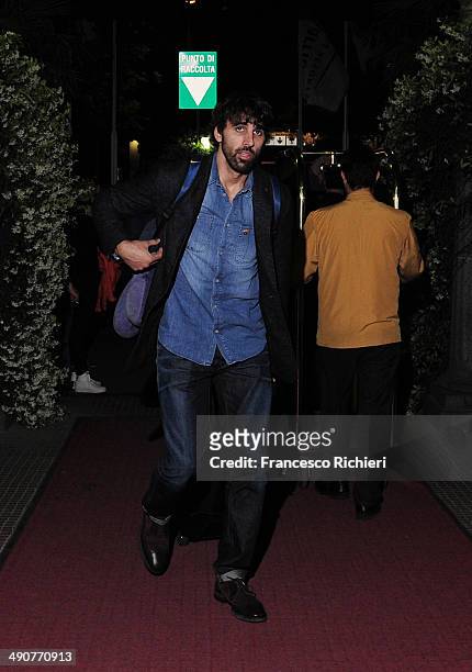 Victor Sada, #8 of FC Barcelona arrives at the to Marriot Hotel Milan as part of Turkish Airlines Euroleague Final Four on May 14, 2014 in Milan,...