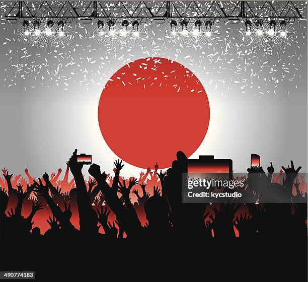 japan concert celebration - live band stock illustrations