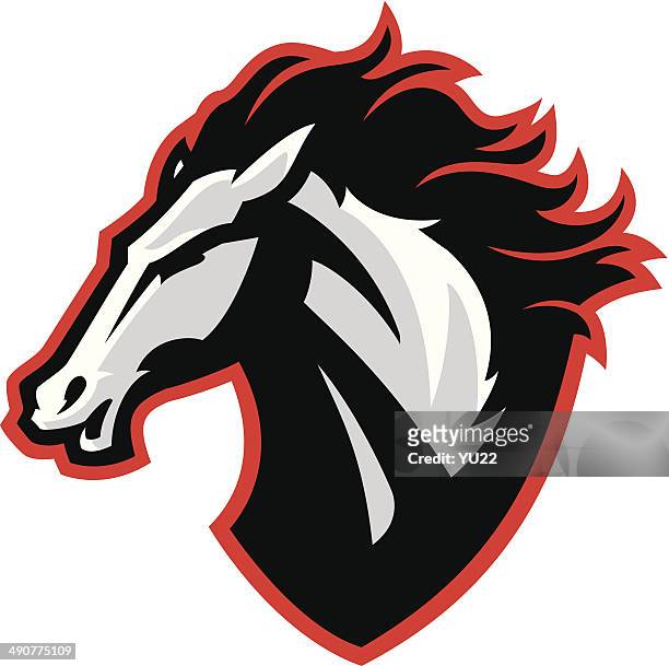 horse head - horse mascot stock illustrations