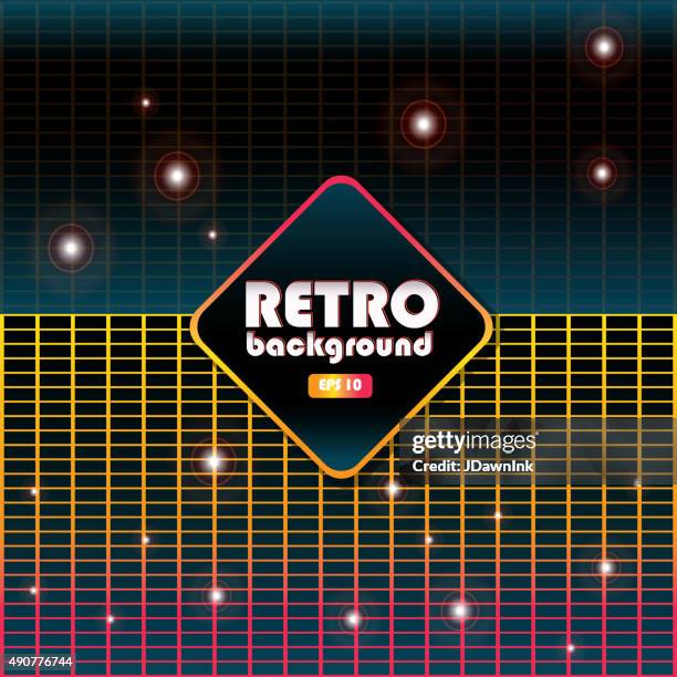 retro 80s background - 80s computer font stock illustrations