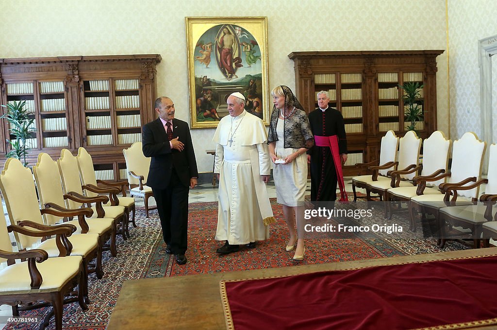 Pope Francis Meets New Zealand's Governor-General Jerry Mateparae