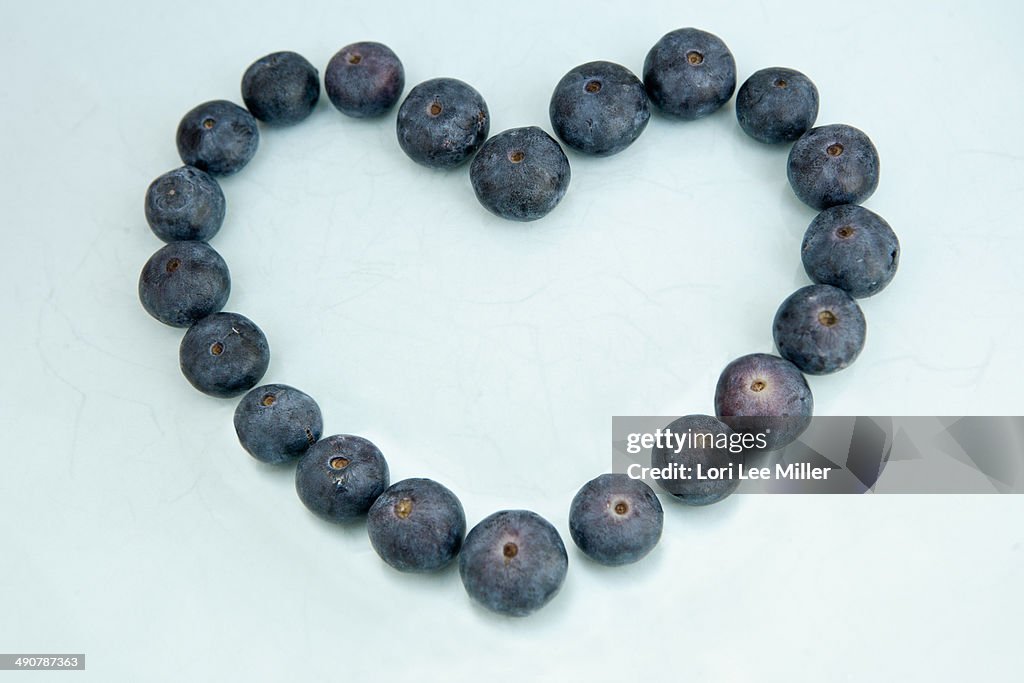 Blueberry Heart Symbol