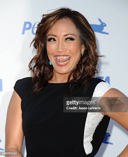 Carrie Ann Inaba attends PETA's 35th anniversary party at Hollywood Palladium on September 30, 2015 in Los Angeles, California.