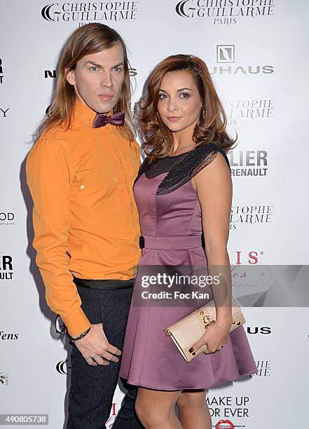 Christophe Guillarme and Priscilla Betti attend the Christophe Guillarme show as part of the Paris Fashion Week Womenswear Spring/Summer 2016 on...