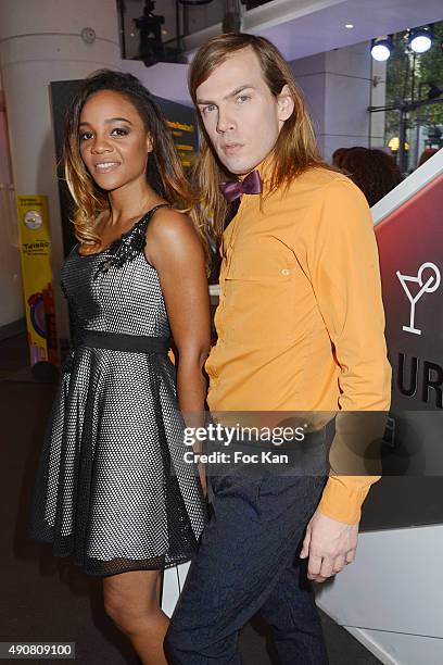 Louisy Joseph and Christophe Guillarme attend the Christophe Guillarme show as part of the Paris Fashion Week Womenswear Spring/Summer 2016 on...