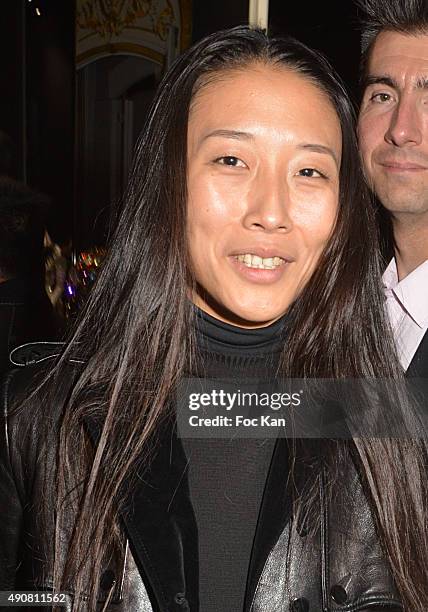 Yiqing Yin attends the Swarovski 120 X Rizzoli Exhibition and Cocktail as part of the Paris Fashion Week Womenswear Spring/Summer 2016 on September...