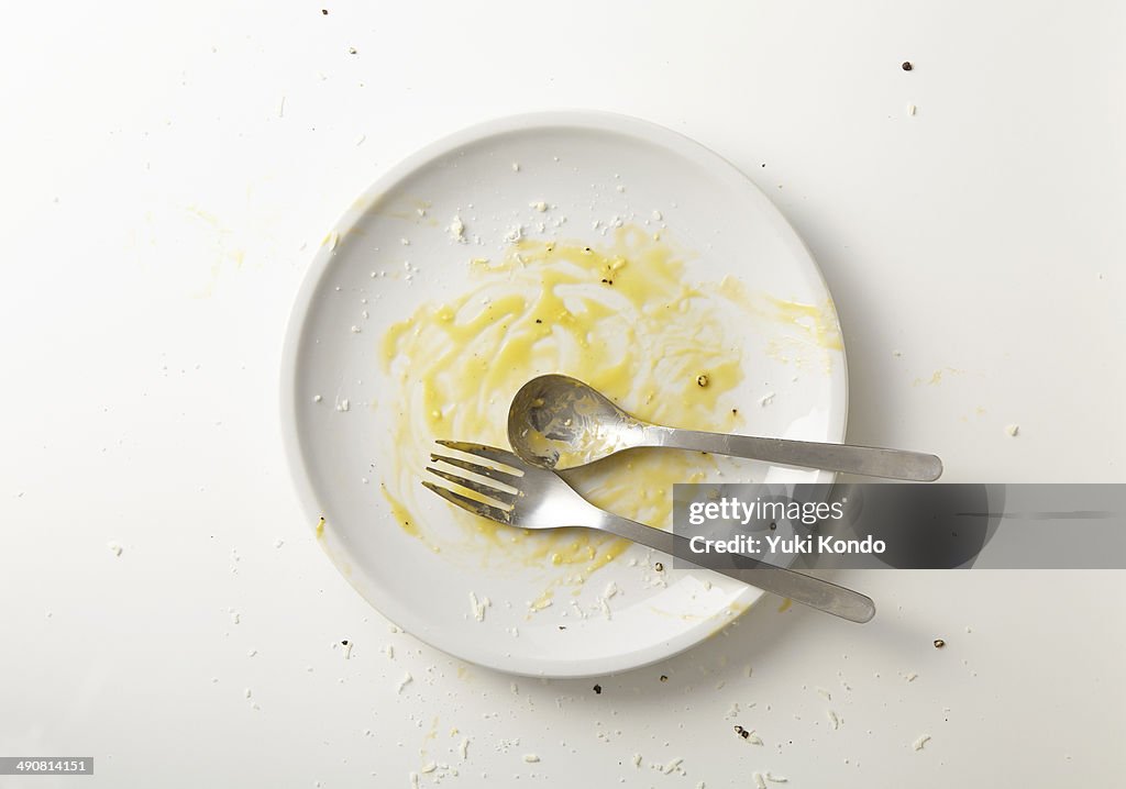 Spaghetti carbonara you have finished eating.