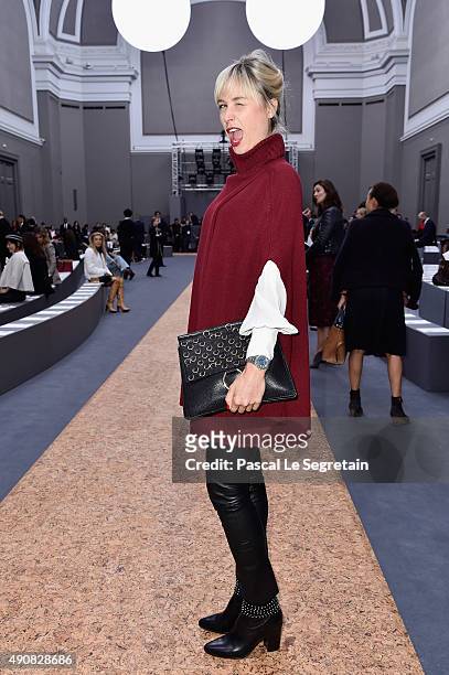 Anne-Sophie Mignaux attends the Chloe show as part of the Paris Fashion Week Womenswear Spring/Summer 2016 on October 1, 2015 in Paris, France.
