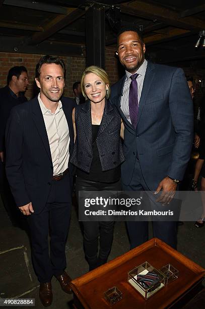 Actor/ Co-Founder of CafeMom Andrew Shue, News anchor for Good Morning America Amy Robach and TV personality Michael Strahan attend JCPenney and...