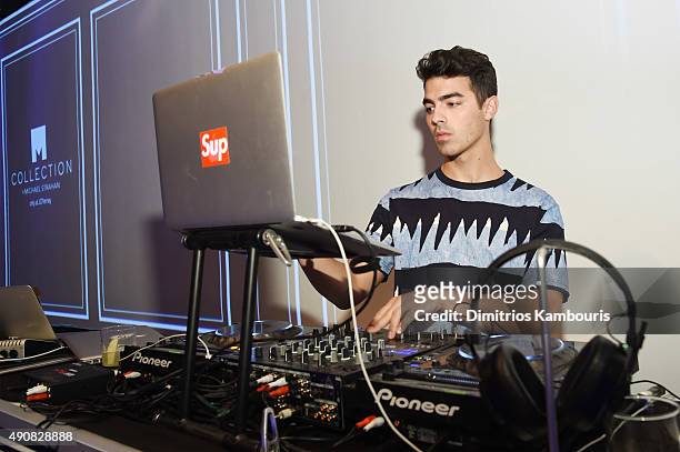 Joe Jonas performs at JCPenney and Michael Strahan's launch of Collection by Michael Strahan on September 30, 2015 in New York City.