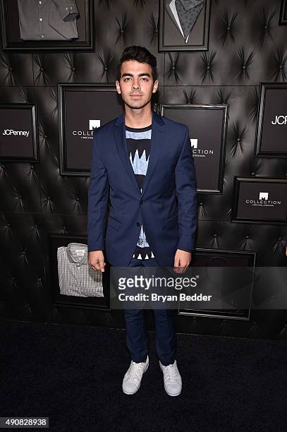 Singer songwriter Joe Jonas attends JCPenney and Michael Strahan's launch of Collection by Michael Strahan on September 30, 2015 in New York City.