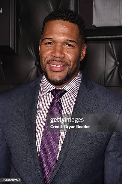 Michael Strahan attends JCPenney and Michael Strahan's launch of Collection by Michael Strahan on September 30, 2015 in New York City.