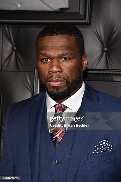 Curtis '50 Cent' Jackson attends JCPenney and Michael Strahan's launch of Collection by Michael Strahan on September 30, 2015 in New York City.