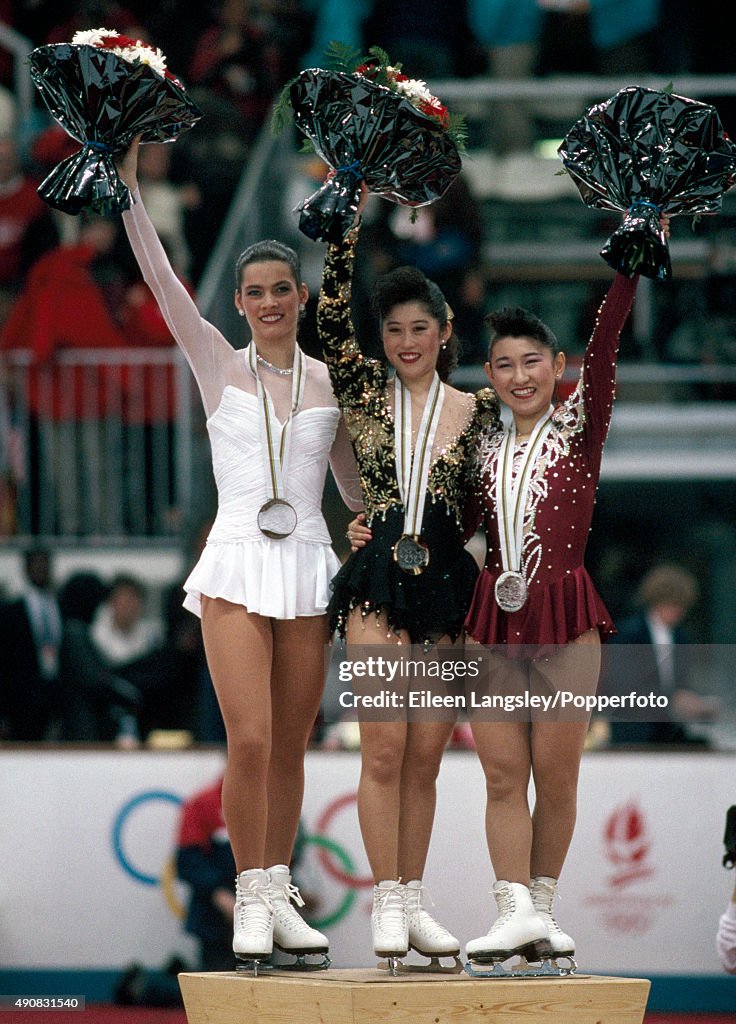 Ladies Figure Skating Medallists - Albertville Olympics