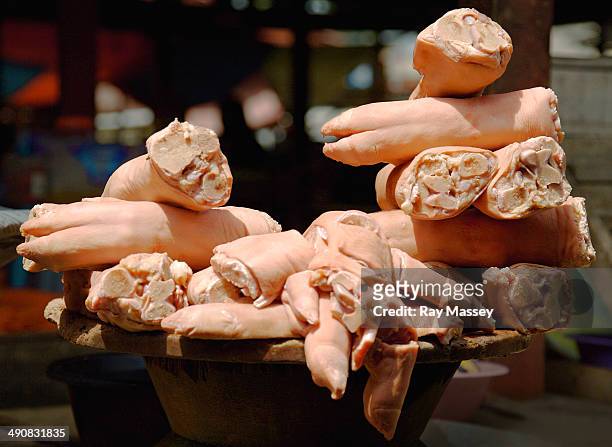 pigs trotters - trotter stock pictures, royalty-free photos & images