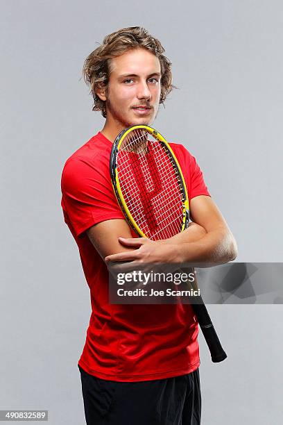 Tennis player Lucas Pouille is photographed for Self Assignment on December 11, 2012 in Valencia, Spain.