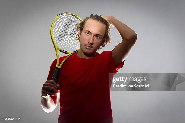 Tennis player Lucas Pouille is photographed for Self Assignment on December 11, 2012 in Valencia, Spain.