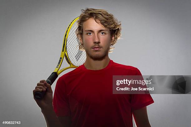 Tennis player Lucas Pouille is photographed for Self Assignment on December 11, 2012 in Valencia, Spain.