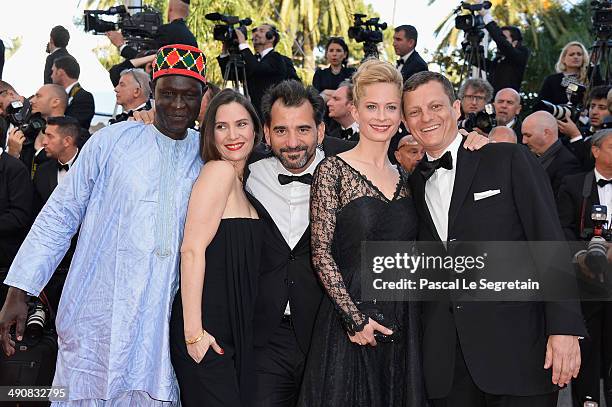 Jury member Moussa Toure, Geraldine Pailhas, Jury President of Un Certain Regard Pablo Trapero, jury members Maria Bonnevie and Peter Becker attend...