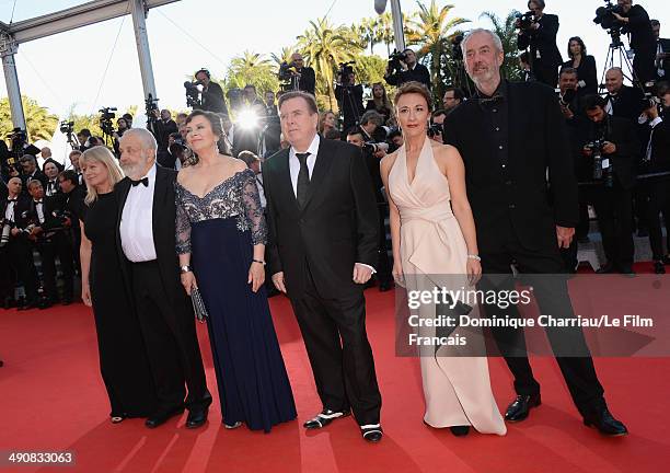 Director of Photography Dick Pope, Dorothy Atkinson, Marion Bailey, Marion Bailey, Marion Bailey and producer Georgina Lowe attend the "Mr.Turner"...