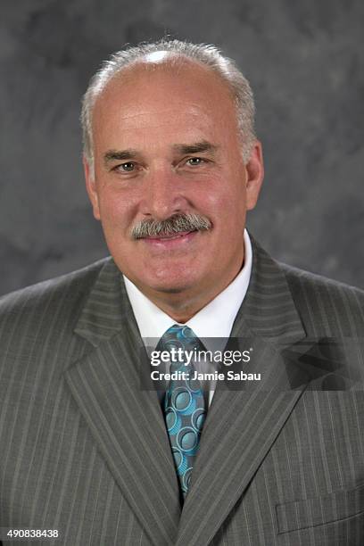 President of Hockey Operations John Davidson of the Columbus Blue Jackets poses for his headshot on September 11, 2014 at Nationwide Arena in...