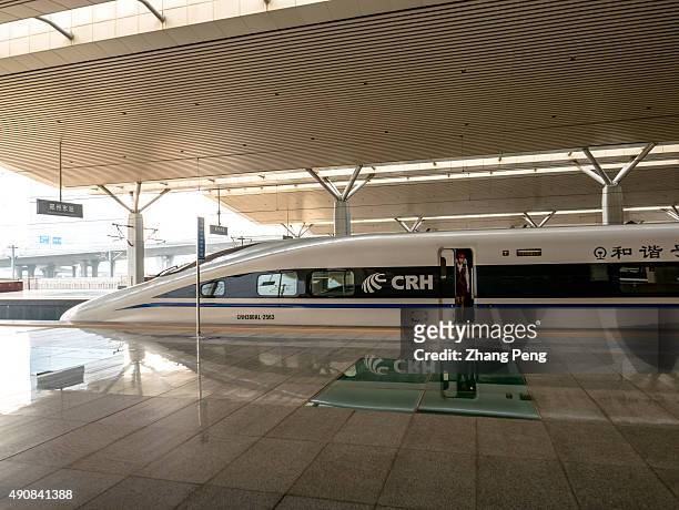 High speed trains stop at Yichang East Station. The first high-speed railway project in the United States with Chinese investment involved is...