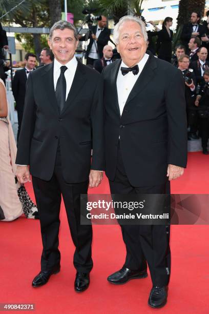 Massimo Gargia and Giovanni Cottone attend the "Mr.Turner" Premiere at the 67th Annual Cannes Film Festival on May 15, 2014 in Cannes, France.