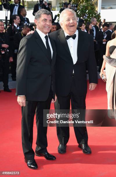 Massimo Gargia and Giovanni Cottone attend the "Mr.Turner" Premiere at the 67th Annual Cannes Film Festival on May 15, 2014 in Cannes, France.