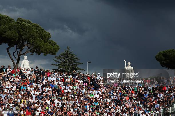 Fans watch on during day five of the Internazionali BNL d'Italia tennis 2014 on May 15, 2014 in Rome, Italy.