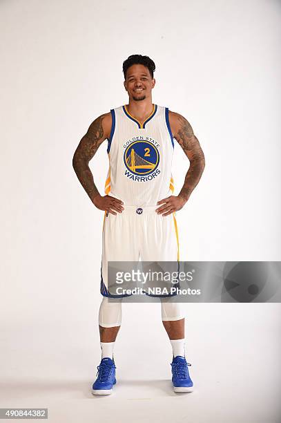 Chris Babb of the Golden State Warriors poses for a portrait on September 28, 2015 at the Warriors Practice Facility in Oakland, California. NOTE TO...