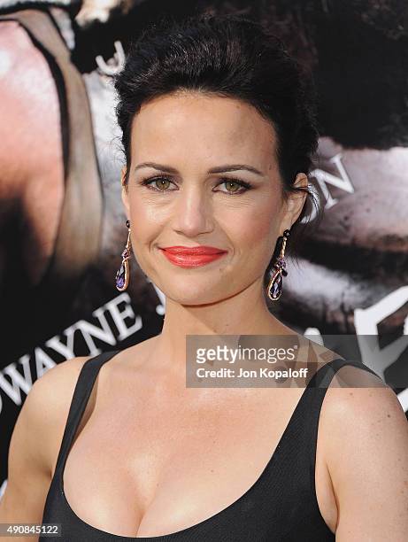 Actress Carla Gugino arrives at the Los Angeles Premiere "Hercules" at TCL Chinese Theatre on July 23, 2014 in Hollywood, California.