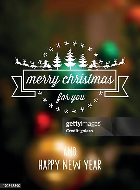 linie kunst vektor weihnachten zeichen auf verschwommene festlichen hintergrund - weihnachtsmarkt stock-grafiken, -clipart, -cartoons und -symbole