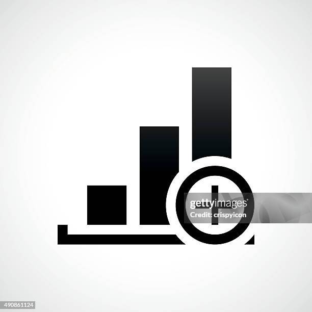 bar graph icon on a white background. - shadeseries - adding value stock illustrations