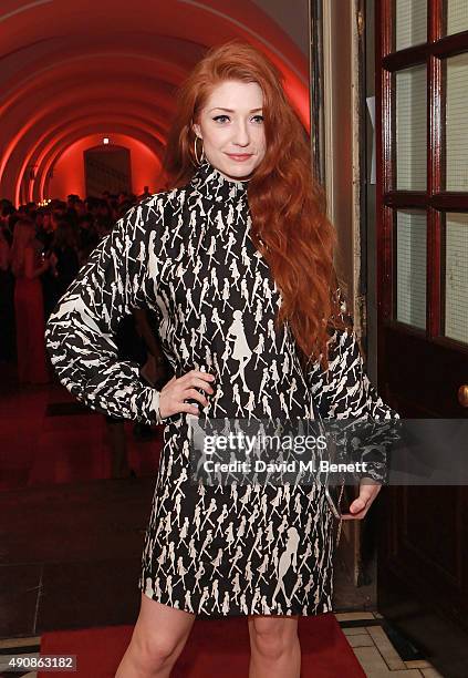 Nicola Roberts attends a fundraising event in aid of the Nepal Youth Foundation hosted by David Walliams at Banqueting House on October 1, 2015 in...