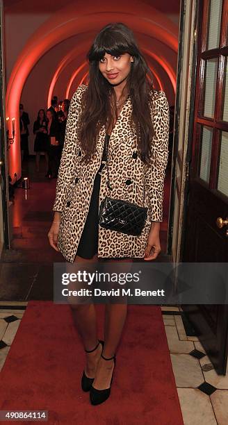 Jameela Jamil attends a fundraising event in aid of the Nepal Youth Foundation hosted by David Walliams at Banqueting House on October 1, 2015 in...