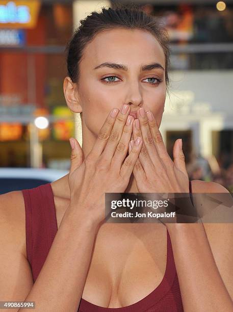 Model Irina Shayk arrives at the Los Angeles Premiere "Hercules" at TCL Chinese Theatre on July 23, 2014 in Hollywood, California.